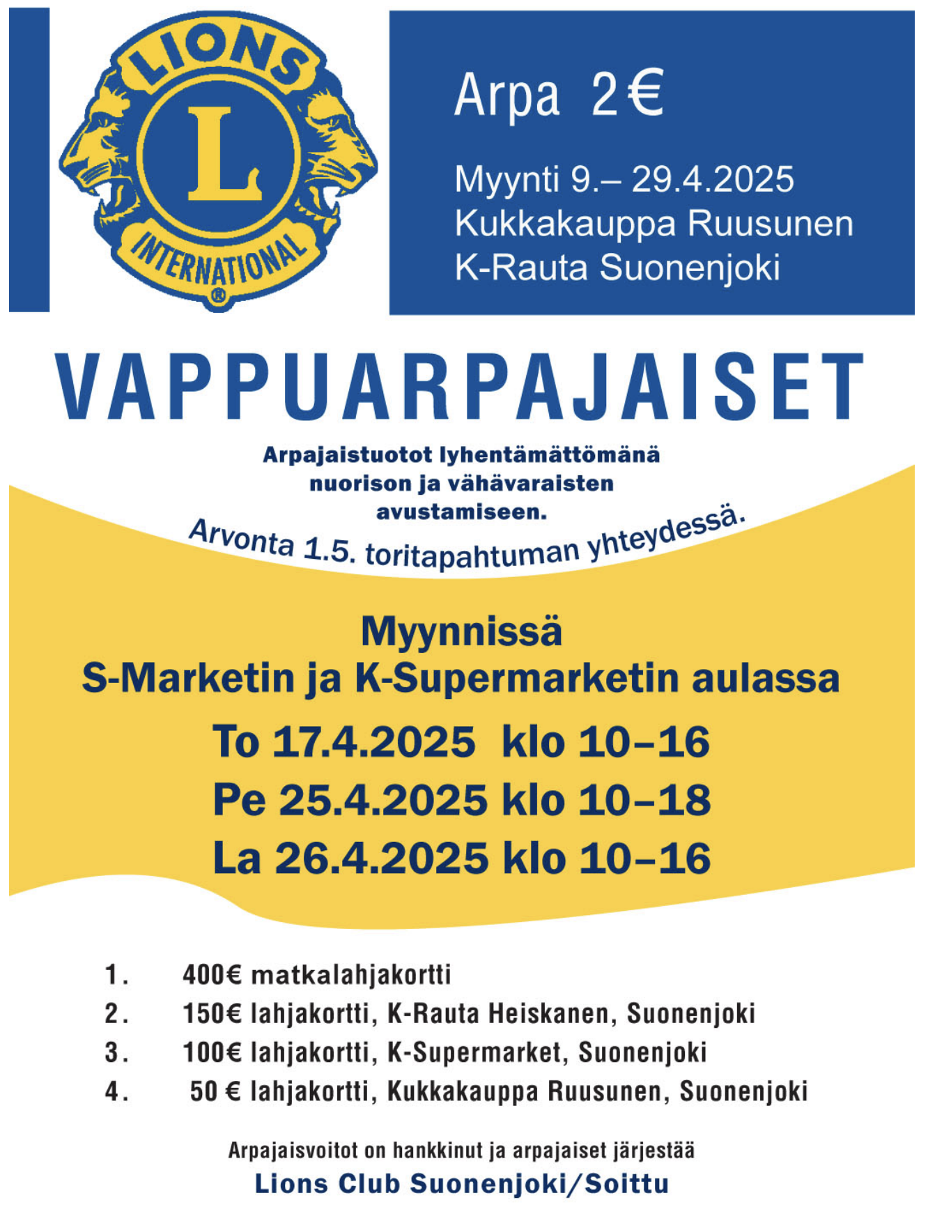 Vappuarvat 2025