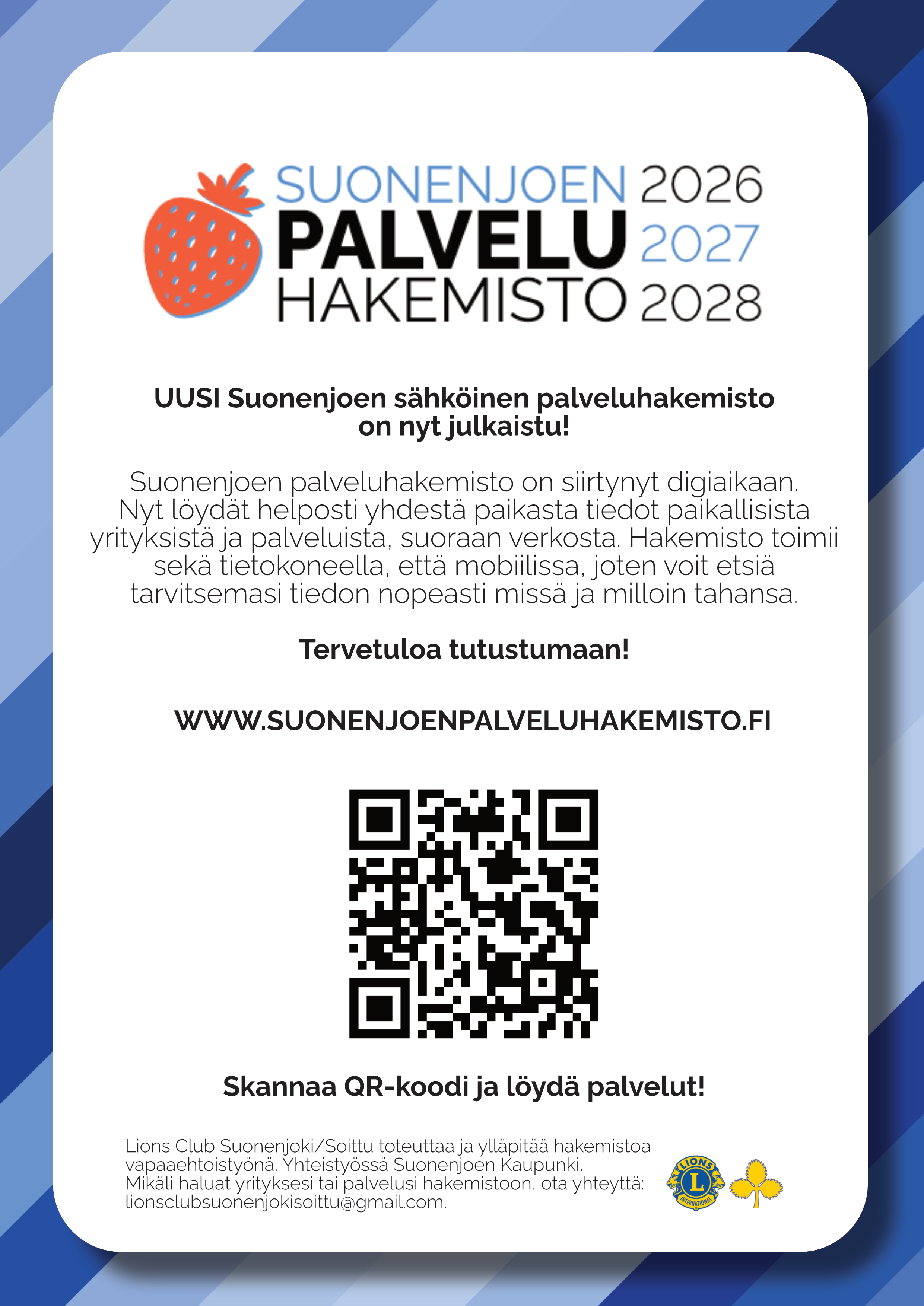 UUSI Suonenjoen Palveluhakemisto 2026-2028 on julkaistu!